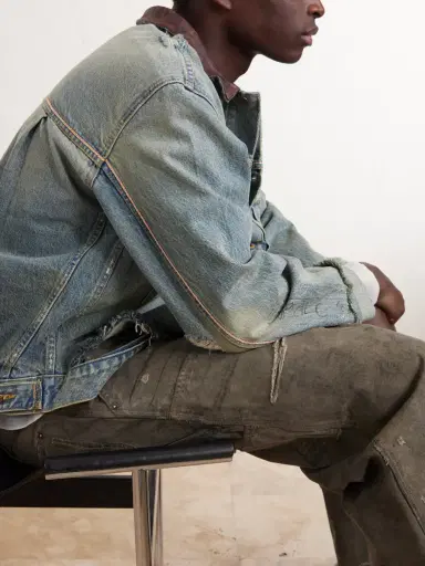Paly Hollywood Buffalo 66 Distressed Denim Jacket - Men | Thumbnail 5 Paly Hollywood Buffalo 66 Distressed Denim Jacket - Men | Thumbnail 5