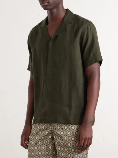Orlebar Brown Maitan II Camp-Collar Linen Shirt - Men | Thumbnail 3 Orlebar Brown Maitan II Camp-Collar Linen Shirt - Men | Thumbnail 3