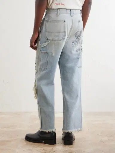 Paly Hollywood Straight-Leg Distressed Studded Jeans - Men | Thumbnail 4 Paly Hollywood Straight-Leg Distressed Studded Jeans - Men | Thumbnail 4