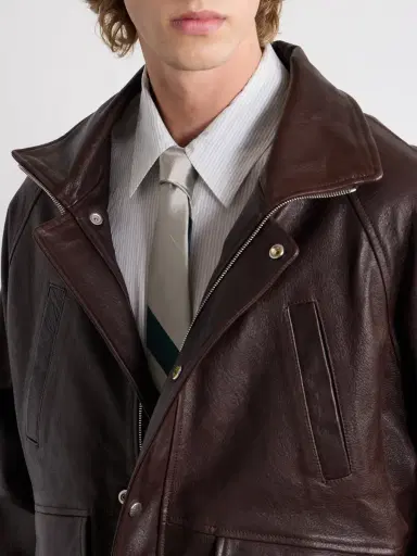 Enfants Riches Déprimés 7cm Foxhole Logo-Embroidered Silk-Shantung Tie - Men | Thumbnail 3
