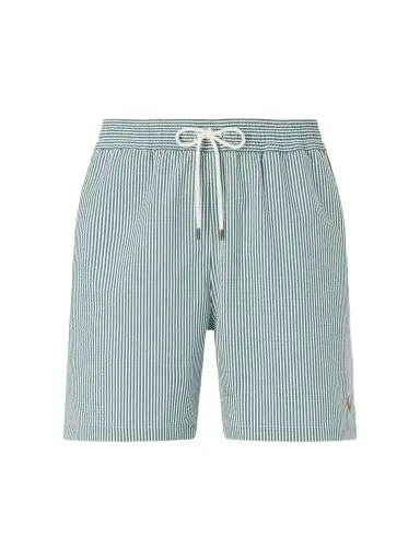 Polo Ralph Lauren Traveler Striped Straight-Leg Mid-Length Cotton-Blend Seersucker Swim Shorts - Men | Thumbnail 1 Polo Ralph Lauren Traveler Striped Straight-Leg Mid-Length Cotton-Blend Seersucker Swim Shorts - Men | Thumbnail 1