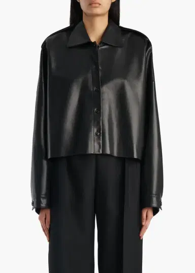 Khaite Bodine Top In Black Leather | Thumbnail 3 Khaite Bodine Top In Black Leather | Thumbnail 3