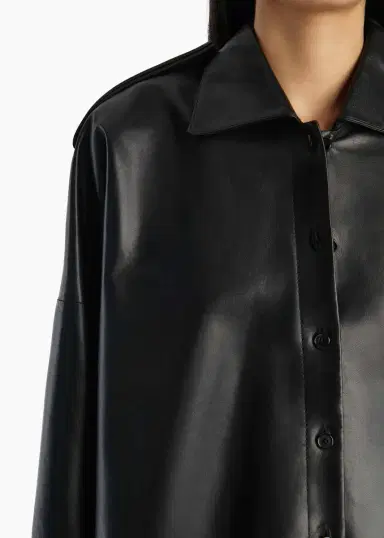 Khaite Bodine Top In Black Leather | Thumbnail 5 Khaite Bodine Top In Black Leather | Thumbnail 5