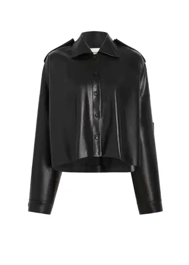 Khaite Bodine Top In Black Leather | Thumbnail 1 Khaite Bodine Top In Black Leather | Thumbnail 1
