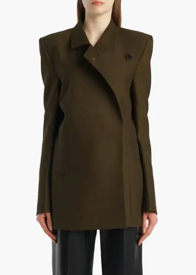 Khaite Armair Jacket In Dark Olive | Thumbnail 3 Khaite Armair Jacket In Dark Olive | Thumbnail 3