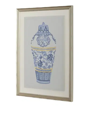 Wendover Art Group "Blue and Gold Urn IV" Giclee Wall Art | Thumbnail 1 Wendover Art Group "Blue and Gold Urn IV" Giclee Wall Art | Thumbnail 1