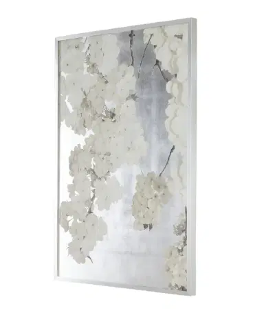Wendover Art Group "White Blossoms on Silver" Giclee Wall Art | Thumbnail 1 Wendover Art Group "White Blossoms on Silver" Giclee Wall Art | Thumbnail 1