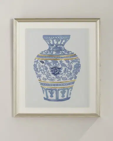Wendover Art Group "Blue and Gold Urn I" Giclee Wall Art | Thumbnail 2 Wendover Art Group "Blue and Gold Urn I" Giclee Wall Art | Thumbnail 2