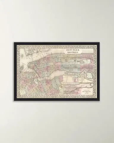 Wendover Art Group Vintage Map of New York | Thumbnail 4