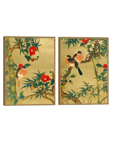 Wendover Art Group "Bamboo Garden Birds" Giclee Wall Art, Set of 2 | Thumbnail 1 Wendover Art Group "Bamboo Garden Birds" Giclee Wall Art, Set of 2 | Thumbnail 1