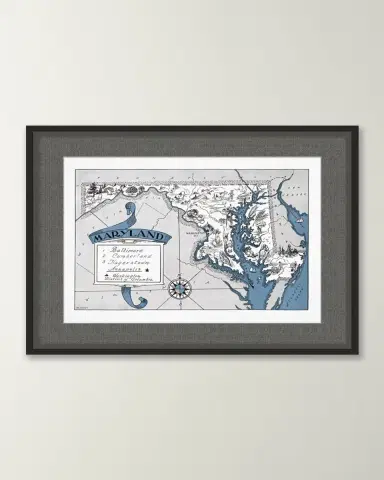 Wendover Art Group Pictorial Map of Maryland | Thumbnail 2