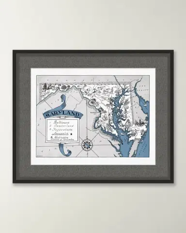 Wendover Art Group Pictorial Map of Maryland | Thumbnail 3