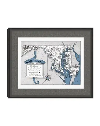 Wendover Art Group Pictorial Map of Maryland | Thumbnail 1