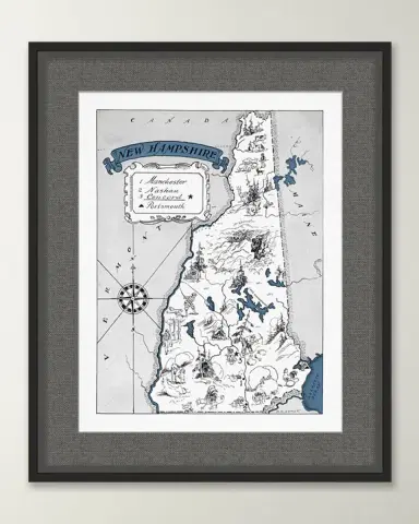 Wendover Art Group Pictorial Map of New Hampshire | Thumbnail 3 Wendover Art Group Pictorial Map of New Hampshire | Thumbnail 3