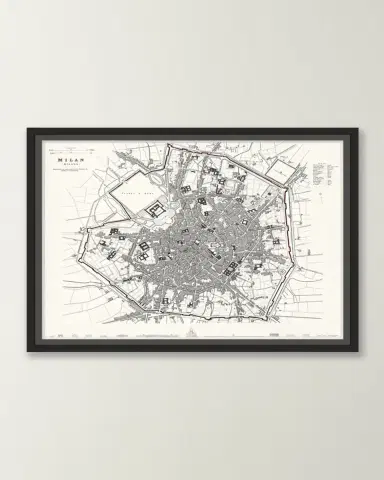 Wendover Art Group Italian Map Series - Milan | Thumbnail 2
