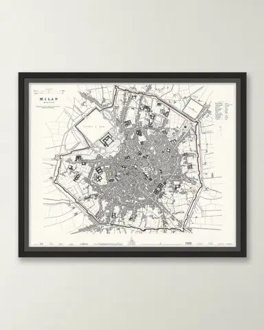 Wendover Art Group Italian Map Series - Milan | Thumbnail 3