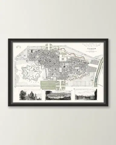 Wendover Art Group Italian Map Series - Turin | Thumbnail 2