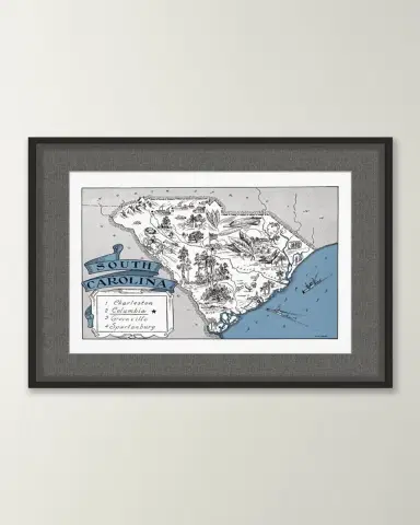 Wendover Art Group Pictorial Map of South Carolina | Thumbnail 2
