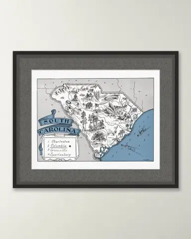 Wendover Art Group Pictorial Map of South Carolina | Thumbnail 3