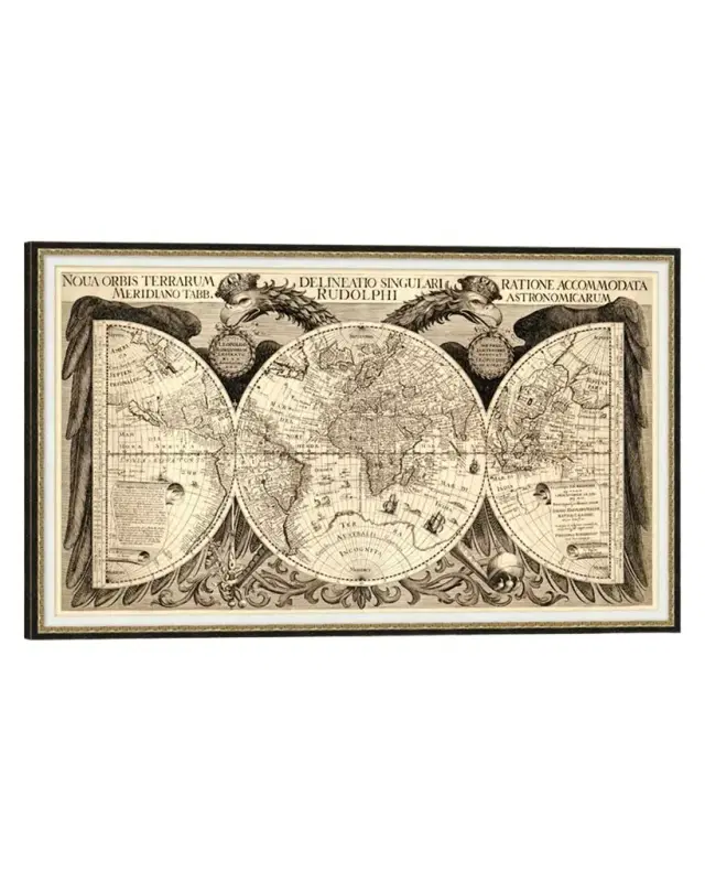 Wendover Art Group Sepia World Map