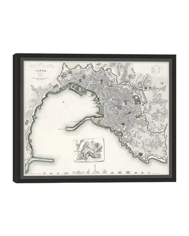 Wendover Art Group Italian Map Series - Genoa