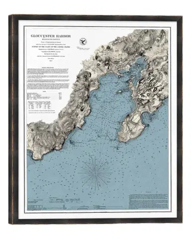 Wendover Art Group Chart of Gloucester Harbor | Thumbnail 1 Wendover Art Group Chart of Gloucester Harbor | Thumbnail 1