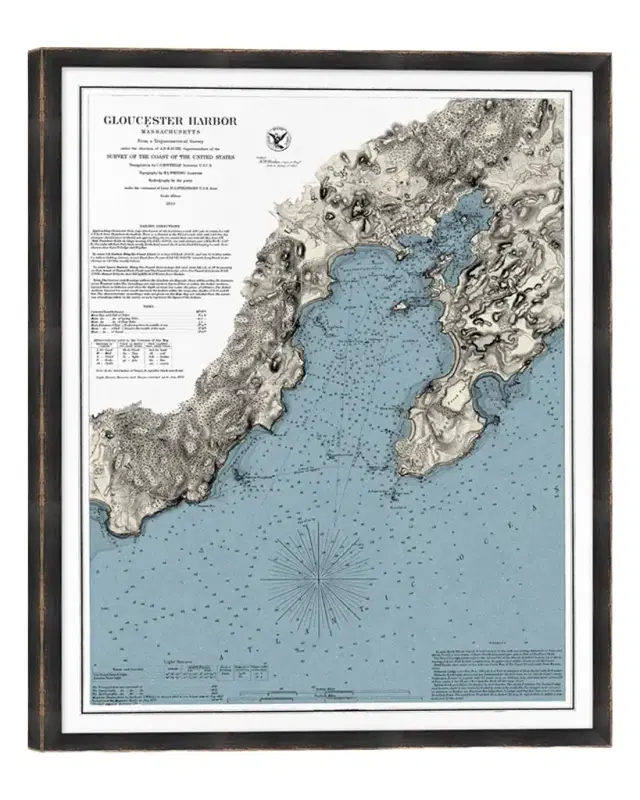 Wendover Art Group Chart of Gloucester Harbor