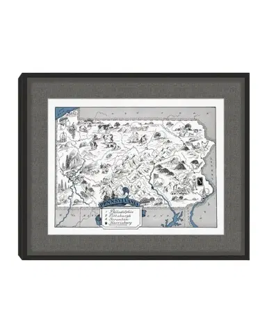 Wendover Art Group Pictorial Map of Pennsylvania | Thumbnail 1 Wendover Art Group Pictorial Map of Pennsylvania | Thumbnail 1