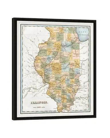 Wendover Art Group Map of Illinois | Thumbnail 1 Wendover Art Group Map of Illinois | Thumbnail 1