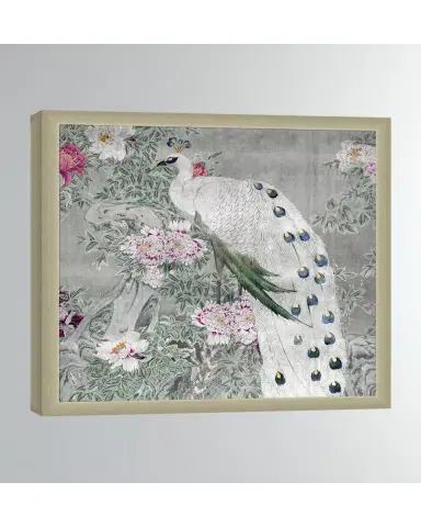 Wendover Art Group 'Peony Blossom Peacock ' Wall Art | Thumbnail 3