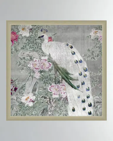 Wendover Art Group 'Peony Blossom Peacock ' Wall Art | Thumbnail 4