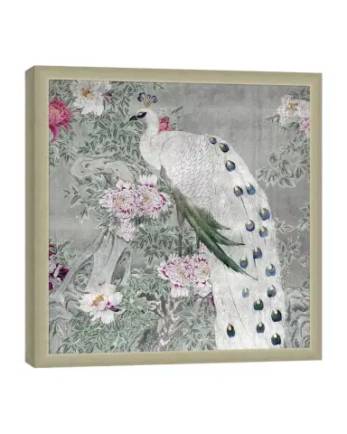Wendover Art Group 'Peony Blossom Peacock ' Wall Art | Thumbnail 1