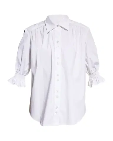 Finley Sirena Smocked-Sleeve Poplin Top | Thumbnail 1 Finley Sirena Smocked-Sleeve Poplin Top | Thumbnail 1