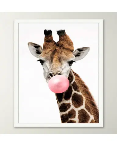 Wendover Art Group 'Pink Pop ' Giraffe Photo Giclee Wall Art | Thumbnail 2 Wendover Art Group 'Pink Pop ' Giraffe Photo Giclee Wall Art | Thumbnail 2
