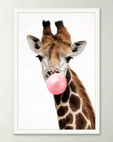 Wendover Art Group 'Pink Pop ' Giraffe Photo Giclee Wall Art | Thumbnail 4 Wendover Art Group 'Pink Pop ' Giraffe Photo Giclee Wall Art | Thumbnail 4