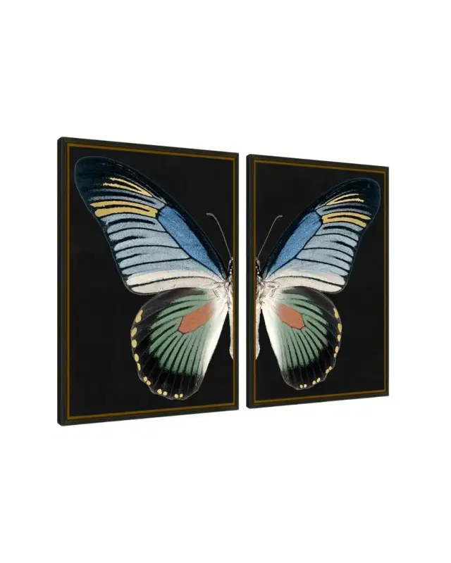 Wendover Art Group "Gilded Wings 2" Giclees, Set of 2