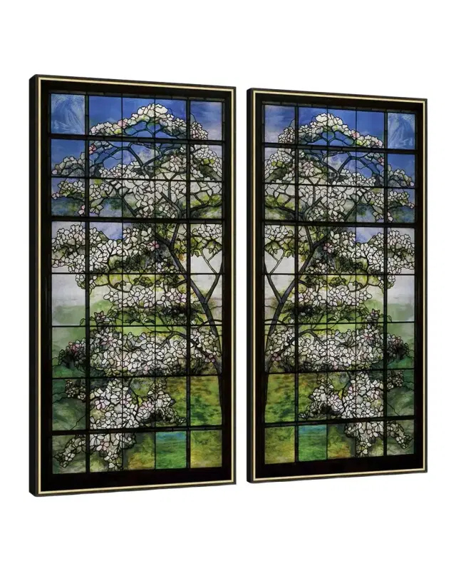 Wendover Art Group "Window to Cherry Blossoms" Diptych Giclee