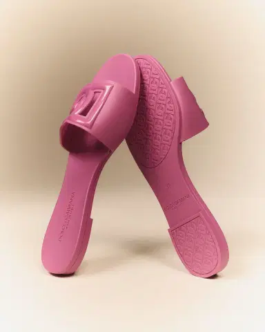 Dolce & Gabbana Cut-Out DG Rubber Sandals | Thumbnail 4