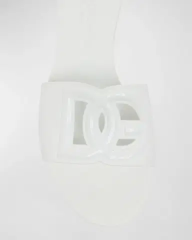 Dolce & Gabbana Cut-Out DG Rubber Sandals | Thumbnail 6