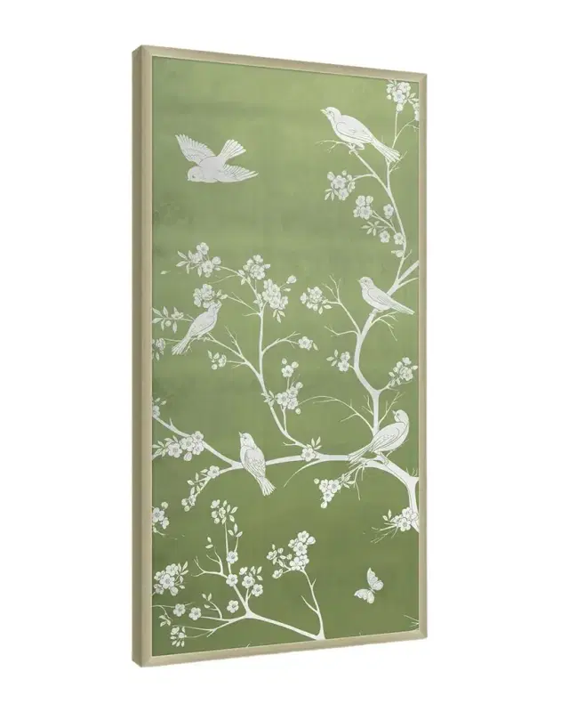 Wendover Art Group "Celery Chinoiserie 2" Framed Giclee