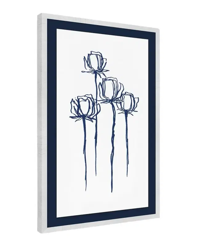 Wendover Art Group "Navy Rose 2" Framed Giclee
