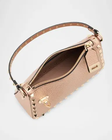 Valentino Garavani Rockstud Small Laminated Grainy Calfskin Leather Crossbody Bag | Thumbnail 3 Valentino Garavani Rockstud Small Laminated Grainy Calfskin Leather Crossbody Bag | Thumbnail 3