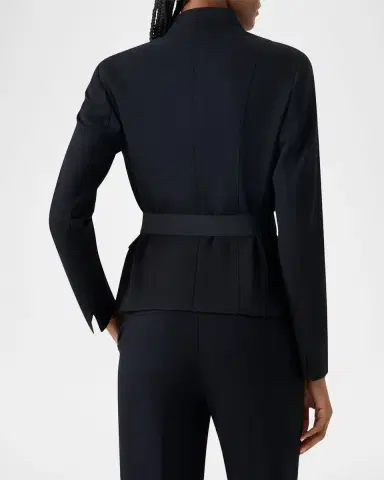 Akris punto Belted Signature Viscose Jersey Jacket | Thumbnail 2 Akris punto Belted Signature Viscose Jersey Jacket | Thumbnail 2