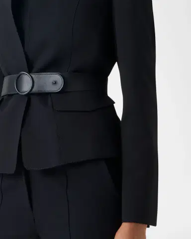 Akris punto Belted Signature Viscose Jersey Jacket | Thumbnail 4 Akris punto Belted Signature Viscose Jersey Jacket | Thumbnail 4