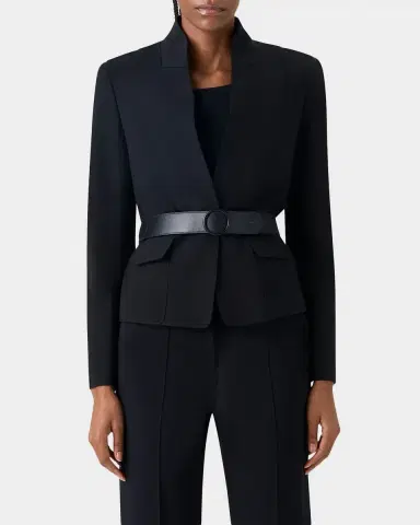 Akris punto Belted Signature Viscose Jersey Jacket | Thumbnail 5 Akris punto Belted Signature Viscose Jersey Jacket | Thumbnail 5
