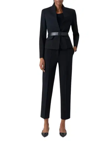 Akris punto Belted Signature Viscose Jersey Jacket | Thumbnail 1 Akris punto Belted Signature Viscose Jersey Jacket | Thumbnail 1