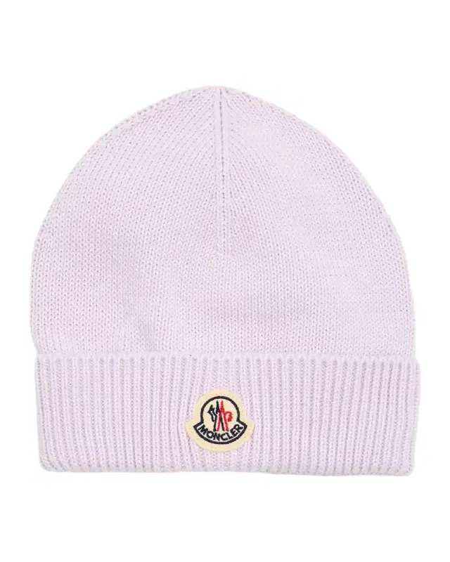 Moncler Kid 's Logo-Patch Cotton Beanie Hat