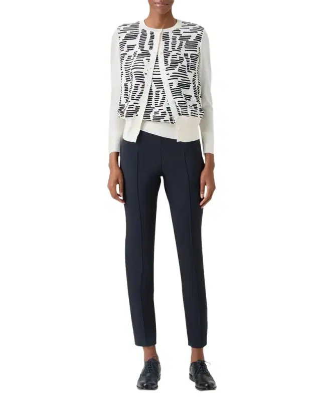 Akris Dance Movement Printed Silk Cardigan