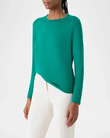 Akris Cashmere-Silk Fine Gauge Knit Sweater | Thumbnail 5