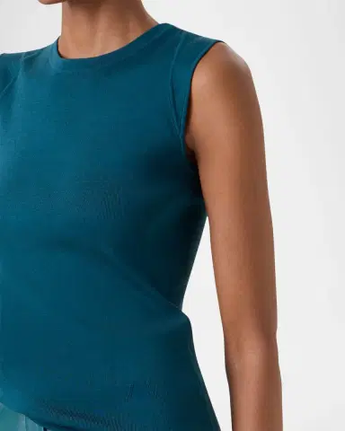 Akris Crewneck Stretch Silk Knit Top | Thumbnail 4
